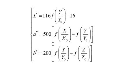 CIE1976Lab的計(jì)算表達(dá)式