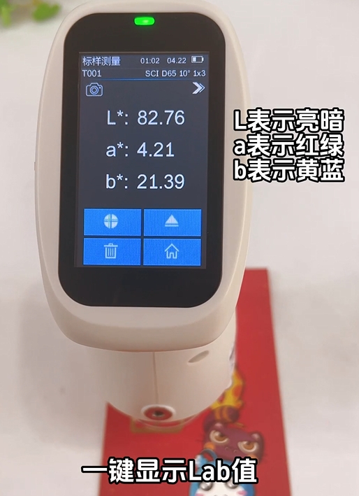 如何使用PS2080分光色差儀測(cè)量紅包色差值